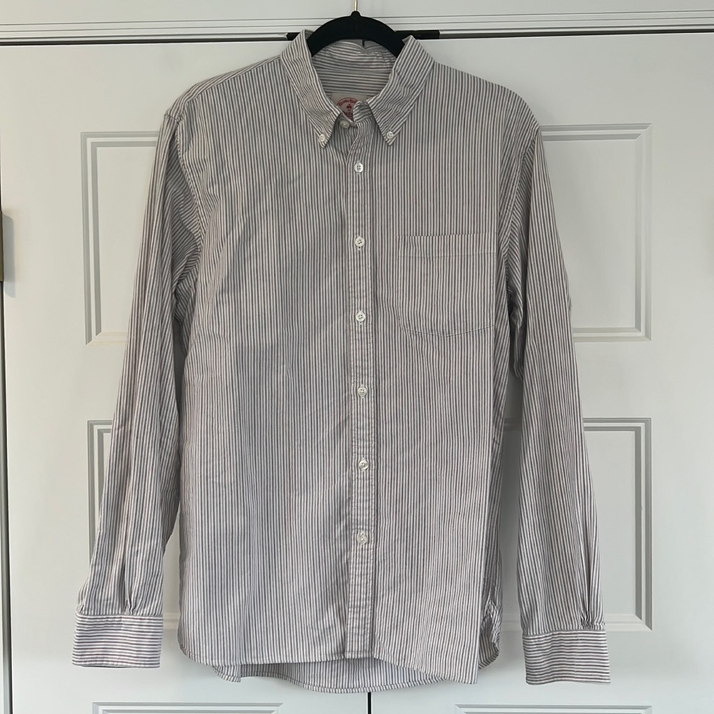 Brooks Brothers Red Fleece Striped Button Down